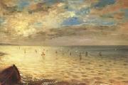 Eugene Delacroix The Sea at Dieppe (mk05) oil painting